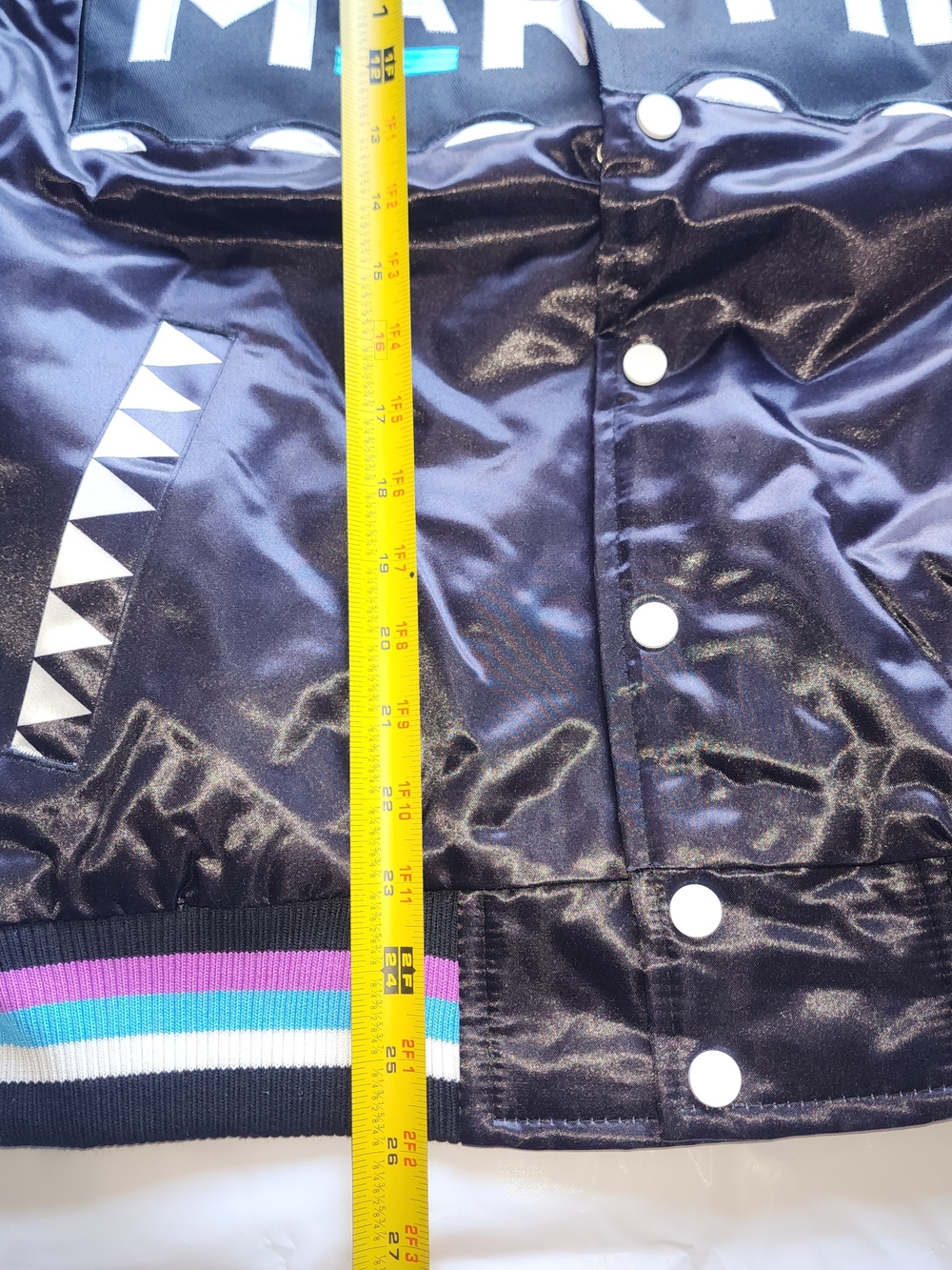HEATHER CLASSICS MEN'S MARTIN DAMN GINA SATIN JACKET BLACK/PURPLE SIZE SMALL NWT - Picture 9 of 14